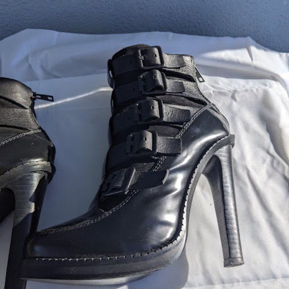 ALL SAINTS BLACK WIDOW STILETTO BOOTS - BLACK WIDOW - EU 39/US 8 - Picture 13 of 16